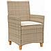Set da Pranzo per Giardino 7 pcs Beige polyrattan - Foto miniatura 6
