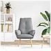 Sedia rilassante Grigio chiaro 69 x 74 x 93 cm Tessuto - Foto miniatura 3