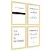 Set Di 4 Stampe Stampa Con Citazioni In Cucina Messaggi Stampa Illustrazioni Cartelli In Bianco E Nero In Moderno Per Telaio In Legno Chiaro A3 - Foto miniatura 1
