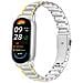 Elegante Cinturino In Acciaio Inossidabile Compatibile Con Xiaomi Band 8/9/10 - Cinturino In Metallo Sottile Silver+gold - Foto miniatura 2