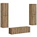 Set mobile TV 6 pcs Rovere artigianale Legno multistrato - Foto miniatura 1