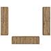 Set mobile TV 6 pcs Rovere artigianale Legno multistrato - Foto miniatura 7