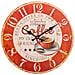 Orologio Da Parete Di Legno Rosso D34x2 Cm - Foto miniatura 1