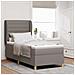 Letto con molle e materasso Grigio Scuro 90x190 cm Tessuto - Foto miniatura 2