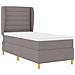 Letto con molle e materasso Grigio Scuro 90x190 cm Tessuto - Foto miniatura 5