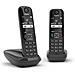 AS690 Duo Telefono analogico /DECT Identificatore di chiamata Nero - Foto miniatura 5