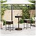 Set Bar da Giardino 3 pz con Cuscini in Polyrattan Marrone - Foto miniatura 3