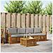 Set divani con cuscino 5 pcs Grigio Naturale e Chiaro - Foto miniatura 2