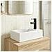 Lavabo da bagno Nero Opaco 45,5 x 25,5 x 13 cm Metallo - Foto miniatura 2