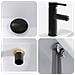 Lavabo da bagno Nero Opaco 45,5 x 25,5 x 13 cm Metallo - Foto miniatura 3