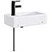 Lavabo da bagno Nero Opaco 45,5 x 25,5 x 13 cm Metallo - Foto miniatura 4