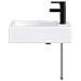 Lavabo da bagno Nero Opaco 45,5 x 25,5 x 13 cm Metallo - Foto miniatura 6