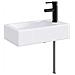 Lavabo da bagno Nero Opaco 45,5 x 25,5 x 13 cm Metallo - Foto miniatura 1