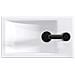 Lavabo da bagno Nero Opaco 45,5 x 25,5 x 13 cm Metallo - Foto miniatura 7