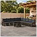 Set Divano da Giardino 10 pz Grigio e Grigio Scuro polyrattan - Foto miniatura 2
