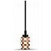 Lampadario Portalampada A Sospensione E27 Metallo Colore Oro Rosa Rigato Con 2 Anelli Incisi Vt-7999 3815 - Foto miniatura 1
