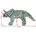 Dinosauro Triceratops in Peluche in Piedi Verde XXL - Foto miniatura 4