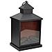 Lampada Da Tavolo Lanterna 3 Led Effetto Fuoco Camino Con Timer Nero - Foto miniatura 3