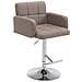 Sgabello Bar Design Los Angeles In Stoffa I Sedia Sgabello Trapuntata Imbottita I Sgabello Girevole Con Braccioli Alt. Regolabile 64-84 CM Tortora - Foto miniatura 1