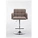 Sgabello Bar Design Los Angeles In Stoffa I Sedia Sgabello Trapuntata Imbottita I Sgabello Girevole Con Braccioli Alt. Regolabile 64-84 CM Tortora - Foto miniatura 2