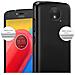 Custodia Compatibile Con Motorola Moto C Plus In Nero Metallo - Hard Case Coperchio Protettivo In Look Metallico Contro I Graffi E Gli Urti - Foto miniatura 4