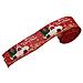 Nastro Decorativo Natale Rosso Con Motivo Natalizio 5 Cm / 6 M - Foto miniatura 1