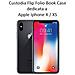 Prima Custodia Originale Flip Folio Book Case Per Apple Iphone X- Xs Black - Foto miniatura 2