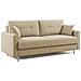 Megan Divano Letto Matrimoniale In Microfibra Smacchiabile T11 Beige - Foto miniatura 10