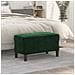 Panca Verde Scuro 70x35x41 Cm In Velluto - Foto miniatura 1