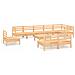 Set Salotto da Giardino 10 pz in Legno Massello di Pino - Foto miniatura 2