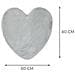 Tappeto Peloso In Pelliccia Ecologica Sagomato Modello Orsetto Varie Forme Cuore Perla - Foto miniatura 2