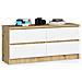 Cassettiera K120, 4 cassetti, 120x40x55 cm, Colore Quercia Artisan e Bianco - Foto miniatura 1
