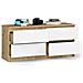 Cassettiera K120, 4 cassetti, 120x40x55 cm, Colore Quercia Artisan e Bianco - Foto miniatura 2