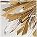 Lampadario Industrial Nordico Vida Acciaio Oro Brunito 9 Luci E14 - Foto miniatura 2