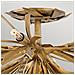 Lampadario Industrial Nordico Vida Acciaio Oro Brunito 9 Luci E14 - Foto miniatura 3