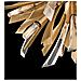 Lampadario Industrial Nordico Vida Acciaio Oro Brunito 9 Luci E14 - Foto miniatura 4