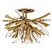Lampadario Industrial Nordico Vida Acciaio Oro Brunito 9 Luci E14 - Foto miniatura 1