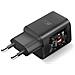 Caricabatterie Usb-c Gan 45w + Usb 18w Carica Rapida Design Compatto, Nero - Foto miniatura 3