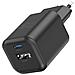 Caricabatterie Usb-c Gan 45w + Usb 18w Carica Rapida Design Compatto, Nero - Foto miniatura 1