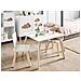 Set Tavolo 2 Sedie Per Bambini Marrone Chiaro E Bianco Wringley - Foto miniatura 1