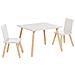 Set Tavolo 2 Sedie Per Bambini Marrone Chiaro E Bianco Wringley - Foto miniatura 2