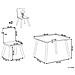 Set Tavolo 2 Sedie Per Bambini Marrone Chiaro E Bianco Wringley - Foto miniatura 6