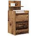 Comodino con 2 Cassetti Legno Antico 38x34x80 cm - Foto miniatura 4