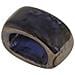 Perlina Forma Ovale In Ceramica Ø1,8cm - Colore Blu Notte - Foto miniatura 1