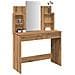 Toeletta Con Specchio Rovere Artigianale 96x39x142 Cm - Foto miniatura 1