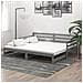 Dormeuse Estraibile 2x (90x200) Cm Grigia In Legno Di Pino - Foto miniatura 8