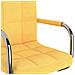 Sedia Da Ufficio Girevole Giallo Senape In Tessuto - Foto miniatura 6