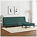 Lusso Casadino -  Divano Letto A 2 Posti Con Poggiapiedi Verde Scuro In Velluto - Foto miniatura 2