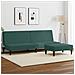 Lusso Casadino -  Divano Letto A 2 Posti Con Poggiapiedi Verde Scuro In Velluto - Foto miniatura 8