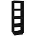 Libreria /divisorio Nero 40x35x135 Cm In Legno Massello Di Pino - Foto miniatura 1